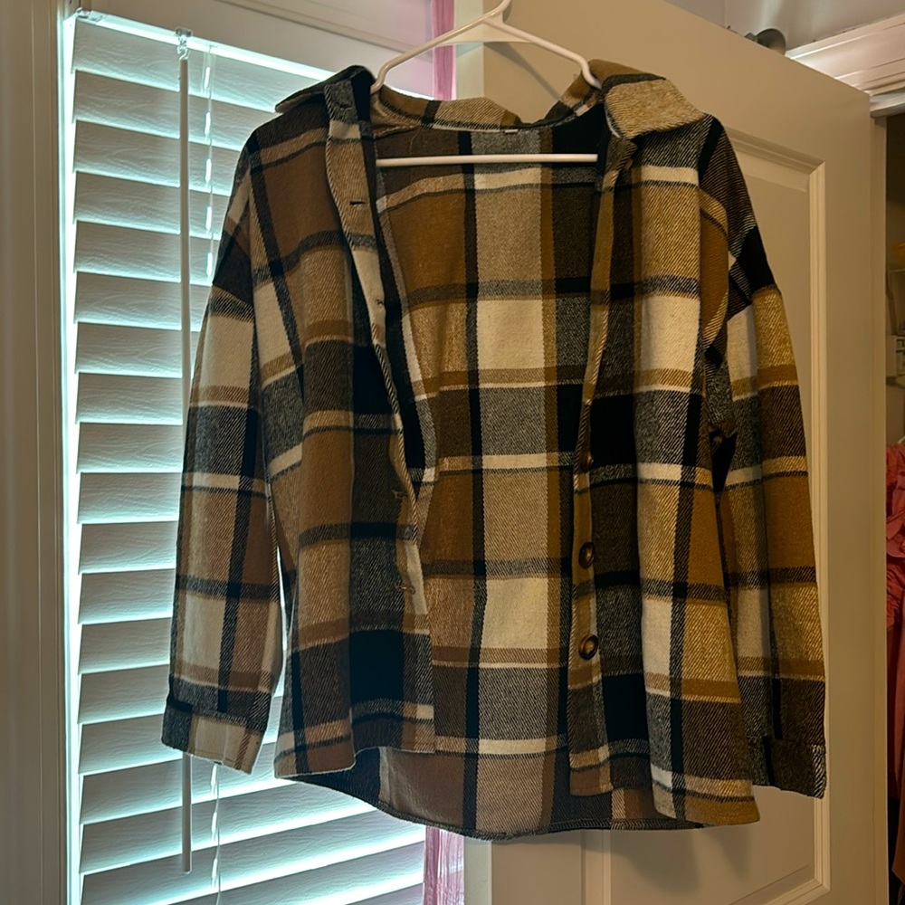 boutique fall flannel shacket